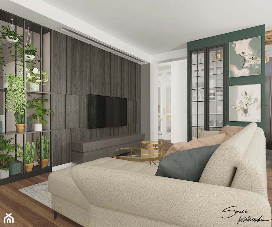 Apartamenty Krosno 3 - Salon, styl nowoczesny - zdjęcie od SMOLIK I WIATROWSKA projektowanie wnętrz online