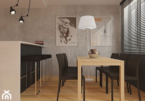 Apartamenty Krosno - Średnia jadalnia w kuchni, styl minimalistyczny - zdjęcie od SMOLIK I WIATROWSKA projektowanie wnętrz online