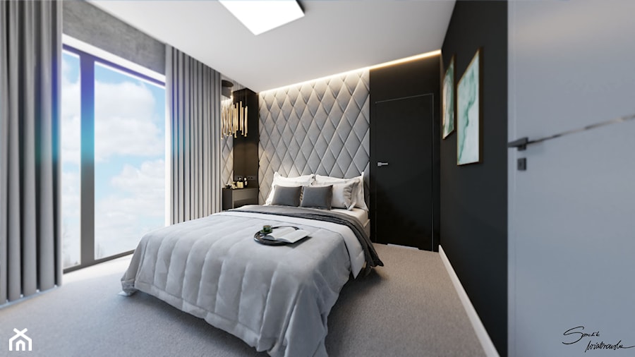 Dobieszyn 108,39 m2 - Sypialnia, styl nowoczesny - zdjęcie od SMOLIK I WIATROWSKA projektowanie wnętrz online