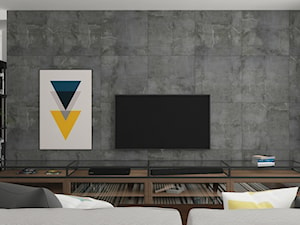 Apartamenty Krosno 2 - Średni szary salon z jadalnią, styl nowoczesny - zdjęcie od SMOLIK I WIATROWSKA projektowanie wnętrz online
