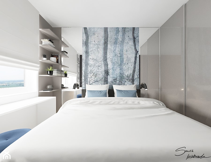 Mieszkanie w Brzozowie - Sypialnia, styl nowoczesny - zdjęcie od SMOLIK I WIATROWSKA projektowanie wnętrz online