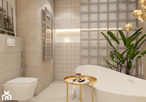 Apartamenty Krosno 3 - Średnia bez okna z punktowym oświetleniem łazienka, styl tradycyjny - zdjęcie od SMOLIK I WIATROWSKA projektowanie wnętrz online