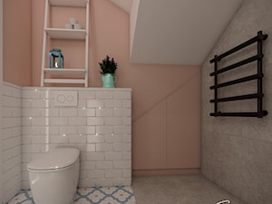 Dom Krosno - Średnia na poddaszu łazienka, styl tradycyjny - zdjęcie od SMOLIK I WIATROWSKA projektowanie wnętrz online