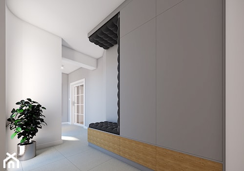 Dom w Ropiance - Duży biały hol / przedpokój, styl skandynawski - zdjęcie od SMOLIK I WIATROWSKA projektowanie wnętrz online