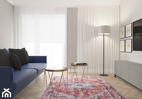 Apartamenty Grodzka Krosno - Średni szary salon, styl nowoczesny - zdjęcie od SMOLIK I WIATROWSKA projektowanie wnętrz online
