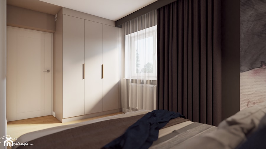 Targowiska 86,5 m2 - Sypialnia, styl nowoczesny - zdjęcie od SMOLIK I WIATROWSKA projektowanie wnętrz online