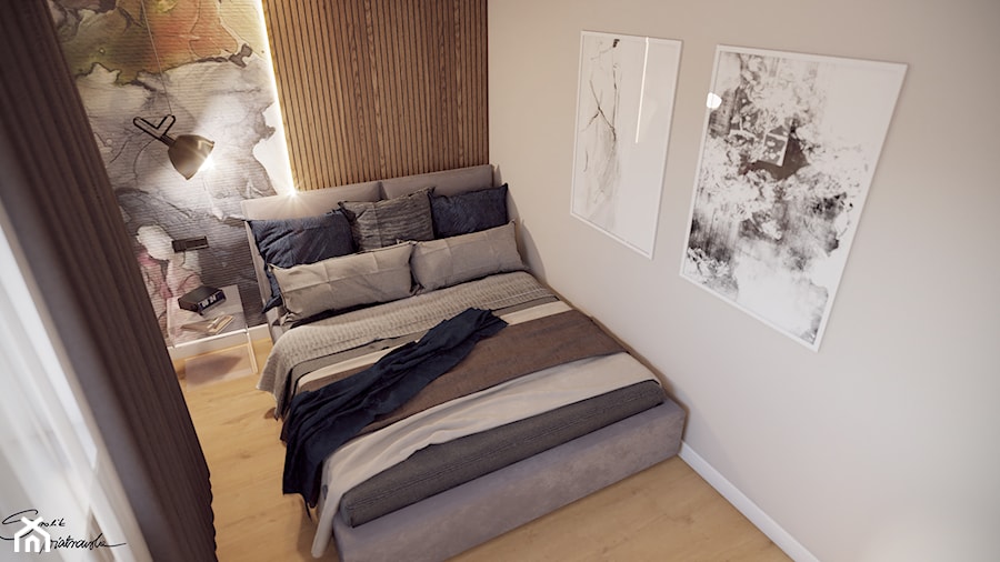 Targowiska 86,5 m2 - Sypialnia, styl nowoczesny - zdjęcie od SMOLIK I WIATROWSKA projektowanie wnętrz online