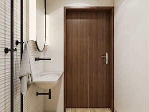 Apartamenty Krosno 2 - Mała z punktowym oświetleniem łazienka, styl nowoczesny - zdjęcie od SMOLIK I WIATROWSKA projektowanie wnętrz online