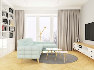 Dom Krosno - Średni szary salon, styl skandynawski - zdjęcie od SMOLIK I WIATROWSKA projektowanie wnętrz online