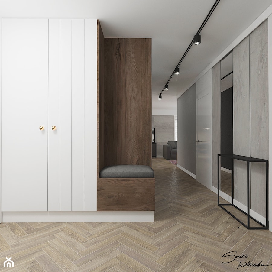 Apartamenty Grodzka Krosno - Hol / przedpokój, styl nowoczesny - zdjęcie od SMOLIK I WIATROWSKA projektowanie wnętrz online