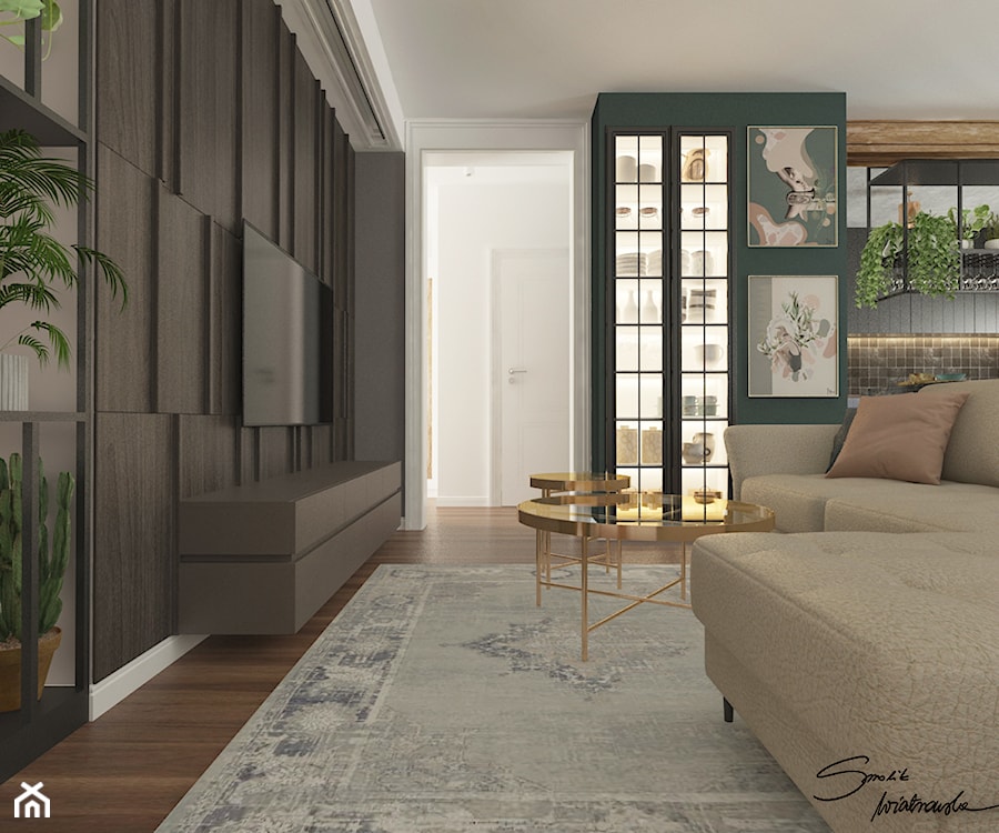 Apartamenty Krosno 3 - Salon, styl nowoczesny - zdjęcie od SMOLIK I WIATROWSKA projektowanie wnętrz online