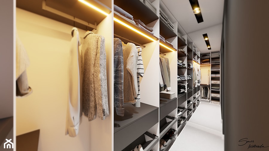 Dobieszyn 108,39 m2 - Garderoba, styl nowoczesny - zdjęcie od SMOLIK I WIATROWSKA projektowanie wnętrz online