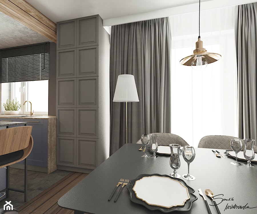 Apartamenty Krosno 3 - Jadalnia, styl nowoczesny - zdjęcie od SMOLIK I WIATROWSKA projektowanie wnętrz online