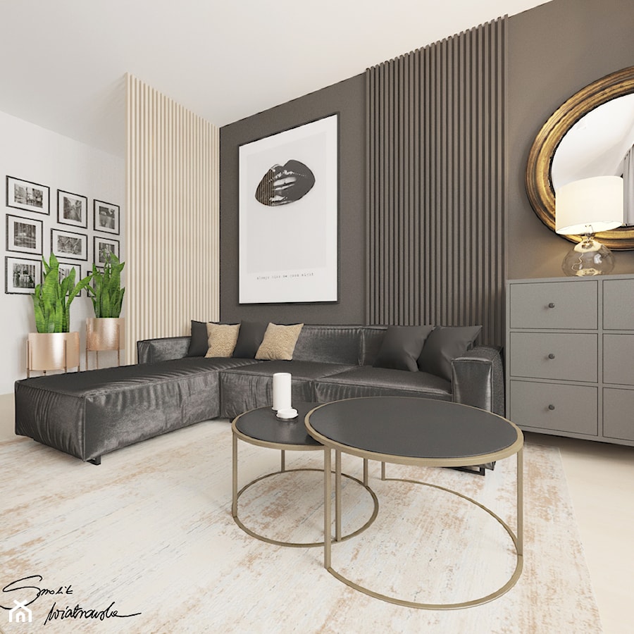 Mieszkanie w Rzeszowie - Salon, styl nowoczesny - zdjęcie od SMOLIK I WIATROWSKA projektowanie wnętrz online