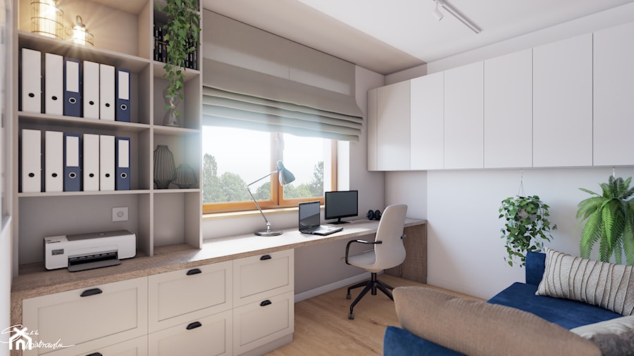 Rzeszów Dom w Kannach 60 m2 - Biuro - zdjęcie od SMOLIK I WIATROWSKA projektowanie wnętrz online