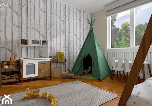 Pokój dziecięcy - Średni szary pokój dziecka dla dziecka dla chłopca dla dziewczynki, styl vintage - zdjęcie od Maestro Studio Design