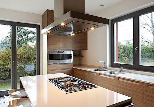 Okna w kolorze - Kuchnia, styl nowoczesny - zdjęcie od Vetrex – Okna i Drzwi Premium