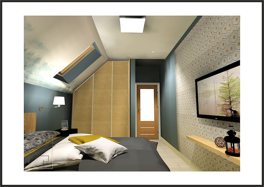 sypialnia na poddaszu - zdjęcie od Strefa Projektów Maja Bakalarz