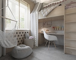 POKOIK DZIECIĘCY - Średni biały pokój dziecka dla dziecka dla dziewczynki - zdjęcie od TOKO_ARCHITEKTURA - Homebook