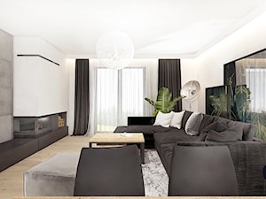 Projekt domu 110 m2/ k. Limanowej - Salon, styl minimalistyczny - zdjęcie od MARCISZ ARCHITEKCI