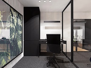 Projekt - Kino domowe w domu jednorodzinnym / k. Limanowej - Małe białe biuro, styl nowoczesny - zdjęcie od MARCISZ ARCHITEKCI