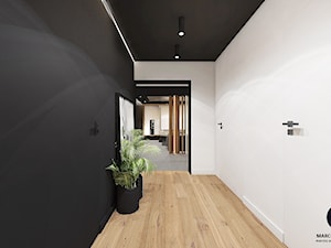Projekt ekskluzywnej piwnicy 64 m2 w domu jednorodzinnym / k. Limanowej - Hol / przedpokój, styl nowoczesny - zdjęcie od MARCISZ ARCHITEKCI