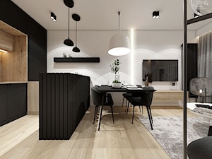 Minimalistyczne Mieszkanie 25 m2// Kraków - Salon, styl nowoczesny - zdjęcie od MARCISZ ARCHITEKCI