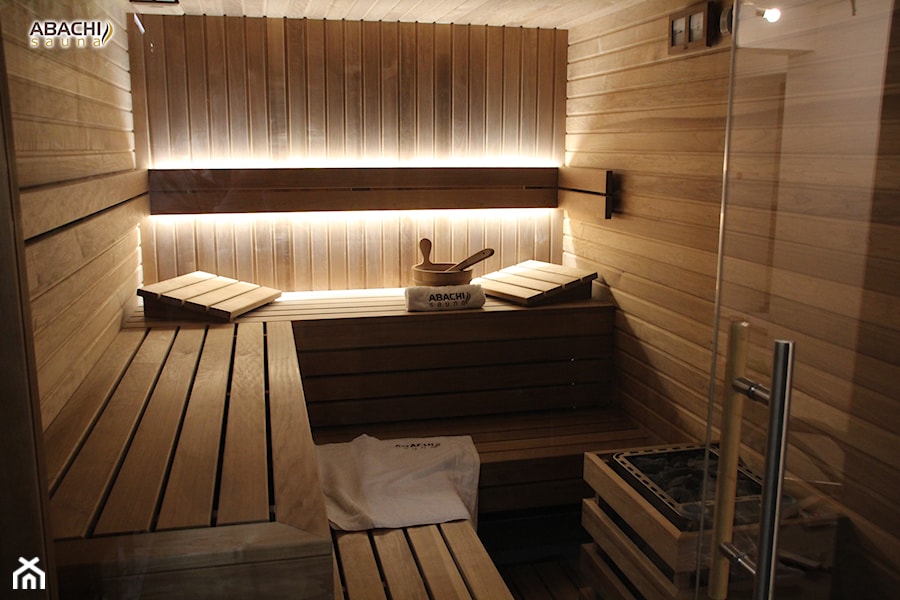 Projekt i realizacja sauny 10m2/ k. Limanowej - Łazienka, styl nowoczesny - zdjęcie od MARCISZ ARCHITEKCI