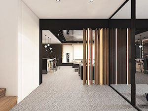 Projekt ekskluzywnej piwnicy 64 m2 w domu jednorodzinnym / k. Limanowej - Salon, styl nowoczesny - zdjęcie od MARCISZ ARCHITEKCI
