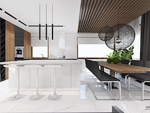 Projekt domu 130 m2// Limanowa - Kuchnia, styl nowoczesny - zdjęcie od MARCISZ ARCHITEKCI