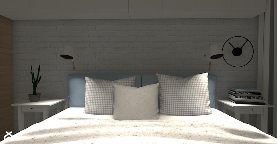 podwójne łóżko - zdjęcie od Projektomania Pracownia Architektury Wnętrz