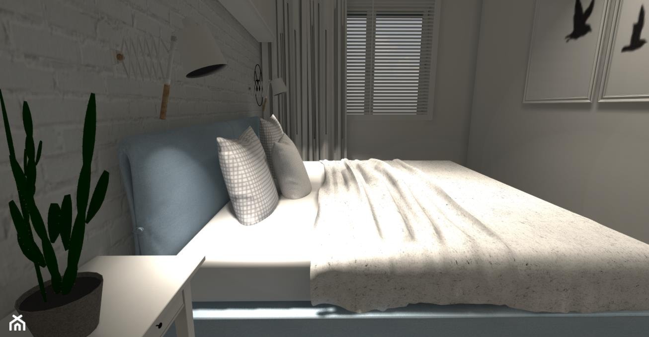 jasne zasłony w sypialni - zdjęcie od Projektomania Pracownia Architektury Wnętrz - Homebook