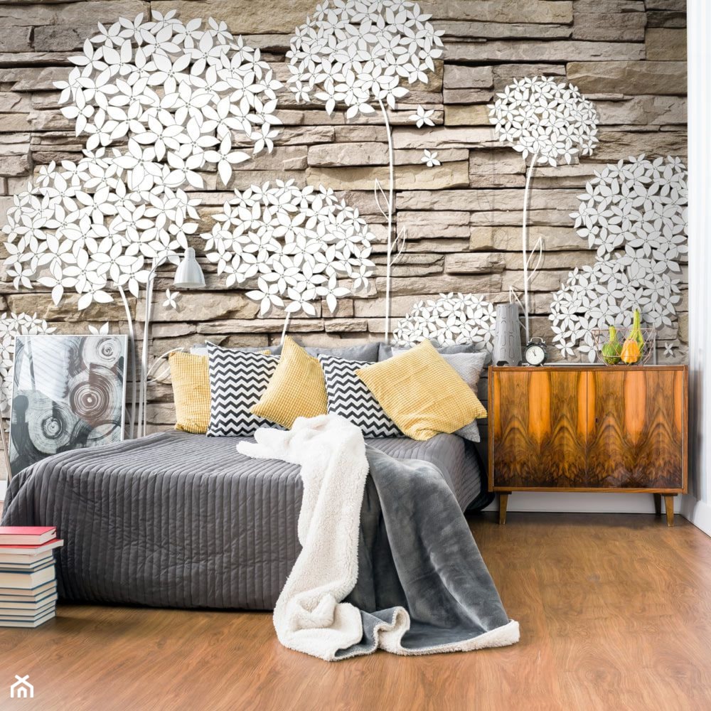 Mała szara sypialnia, styl glamour - zdjęcie od meblujesz - Homebook