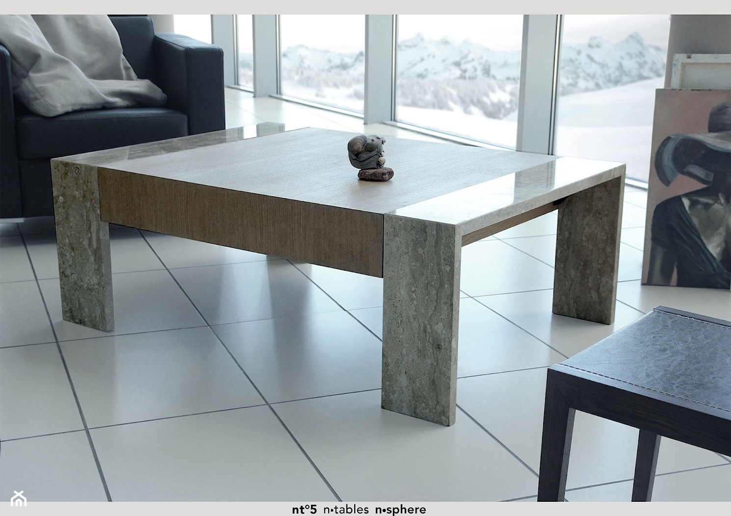 minimalistyczny stół do salonu nt°5 - zdjęcie od n-sphere Architektura & Kamień Naturalny - Homebook
