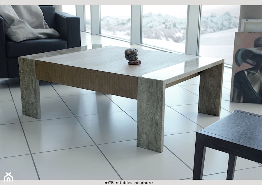 minimalistyczny stół do salonu nt°5 - zdjęcie od n-sphere Architektura & Kamień Naturalny