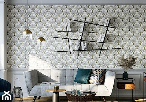 Apartament prosto z Paryża - Mały beżowy biały szary salon, styl nowoczesny - zdjęcie od THE HOMECEPT