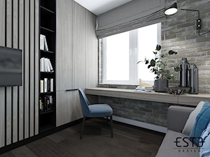 Pokój gościnny - Mała z biurkiem sypialnia, styl nowoczesny - zdjęcie od Este Design