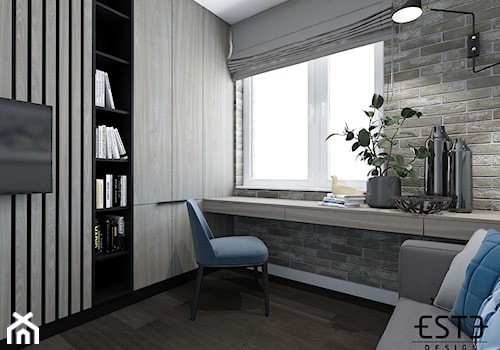 Pokój gościnny - Mała z biurkiem sypialnia, styl nowoczesny - zdjęcie od Este Design