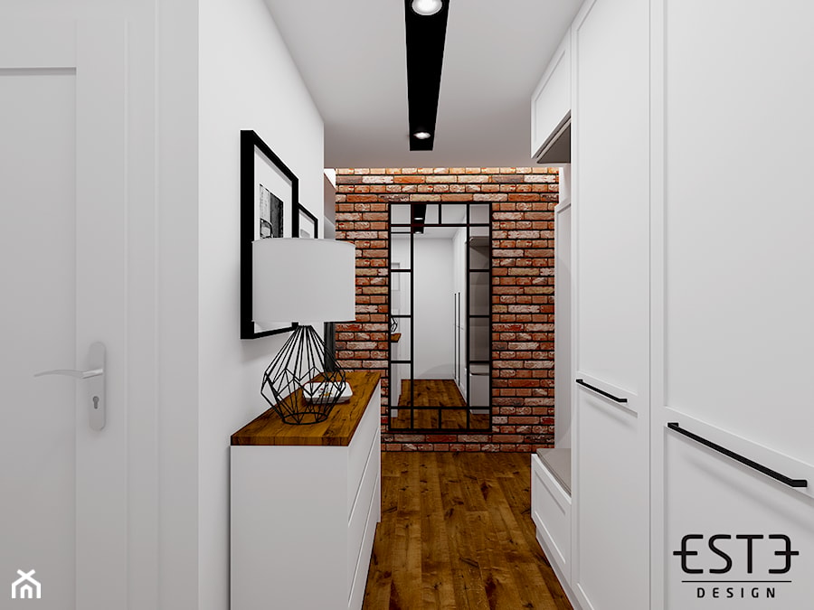 Mieszkanie w Lublinie - Średni biały hol / przedpokój - zdjęcie od Este Design