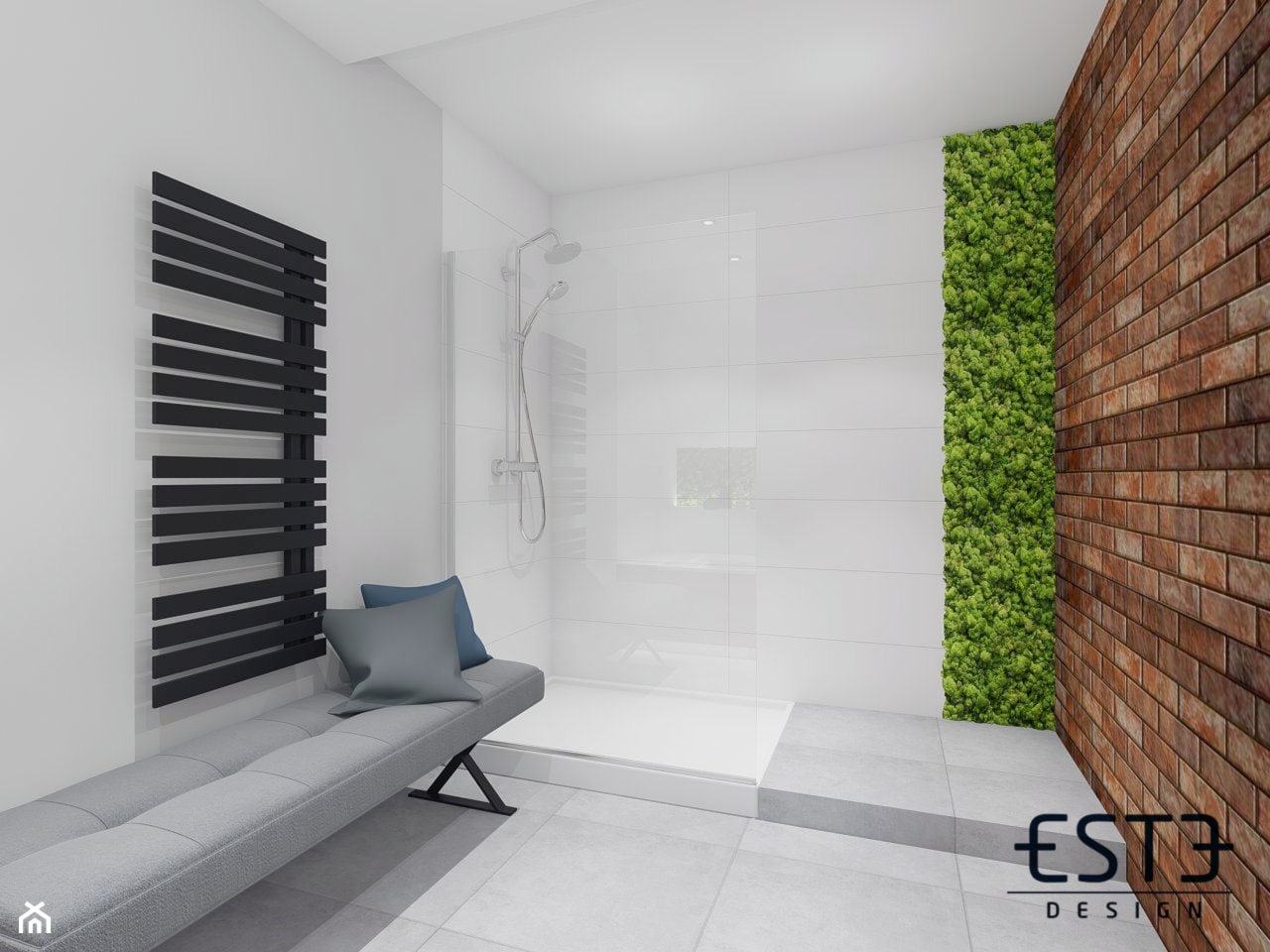 łazienka z chrobotkiem - zdjęcie od Este Design - Homebook