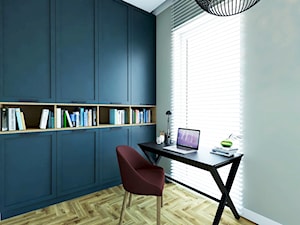 Pokój do pracy - Średnie szare biuro, styl nowoczesny - zdjęcie od Este Design
