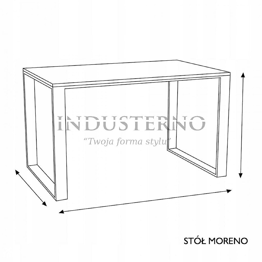 Szkic stołu industrialnego - zdjęcie od INDUSTERNO meble industrialne na wymiar i pod kolor