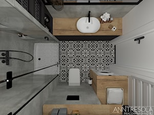 Projekt Wnętrz - Łazienka 5,1m2 - ANNTRESOLA - Projektowanie Wnętrz - zdjęcie od ANNTRESOLA Pracownia Wnętrz