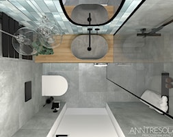 Projekt Wnętrz - Łazienka 3m2 - Industrialna ANNTRESOLA - Projektowanie Wnętrz - zdjęcie od ANNTRESOLA Pracownia Wnętrz - Homebook