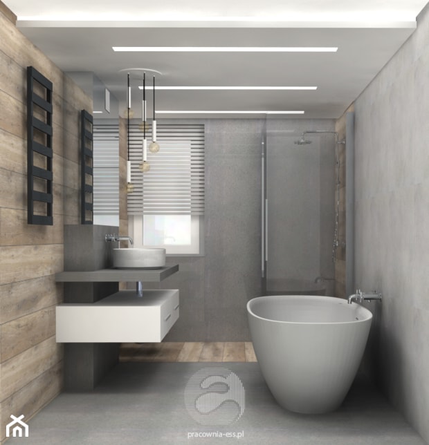 Koncepcja łazienki 2 - Łazienka, styl nowoczesny - zdjęcie od ESS-PRACOWNIA PROJEKTOWA