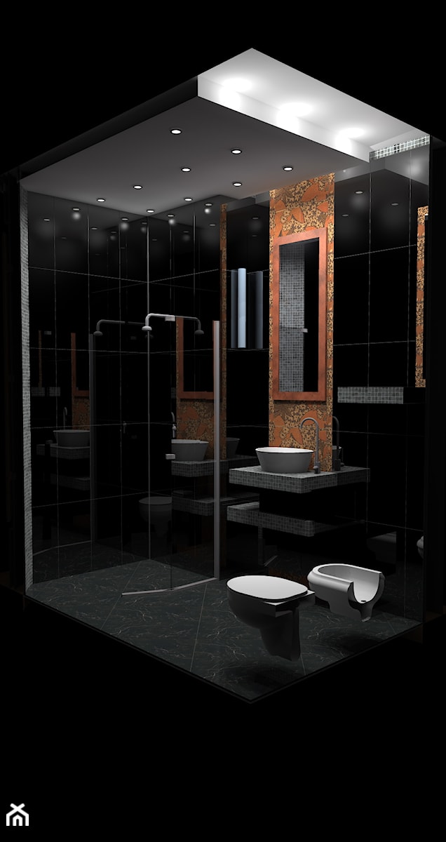 WIlla w Markach - Średnia na poddaszu bez okna łazienka, styl nowoczesny - zdjęcie od Jackob Design - The Perfect Studio