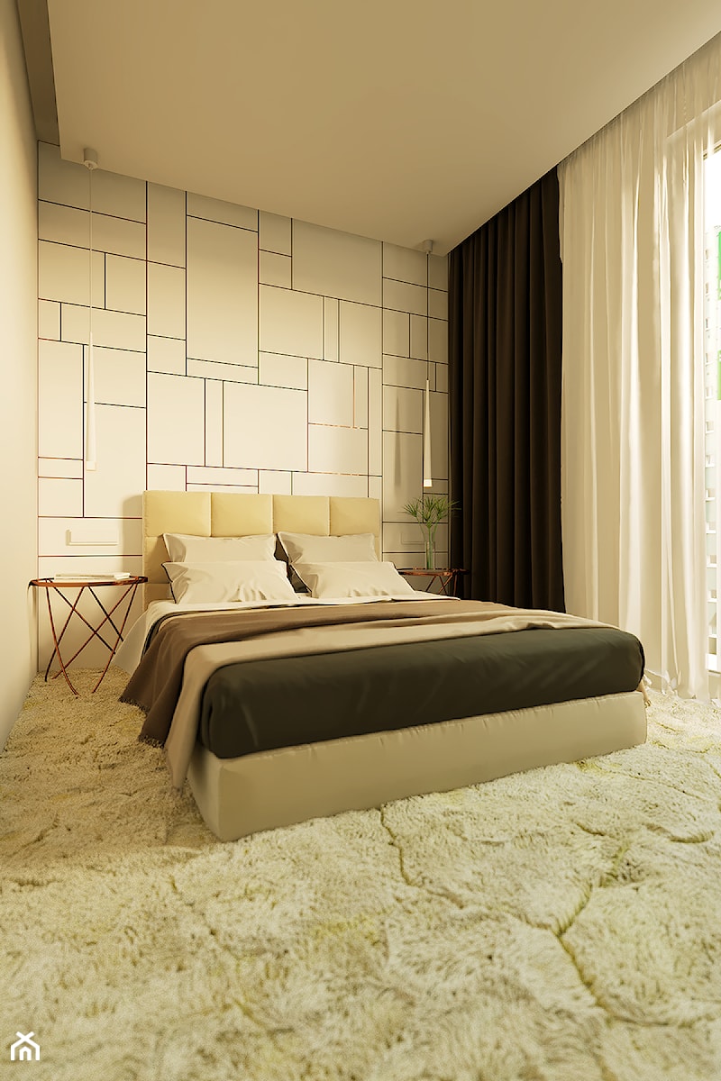 Mieszkanie w stylu nowoczesnym - Mała beżowa sypialnia, styl nowoczesny - zdjęcie od SQUARE interiors