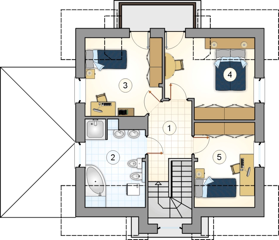 Porto II - Rzut poddasza - zdjęcie od Studio Atrium - Homebook