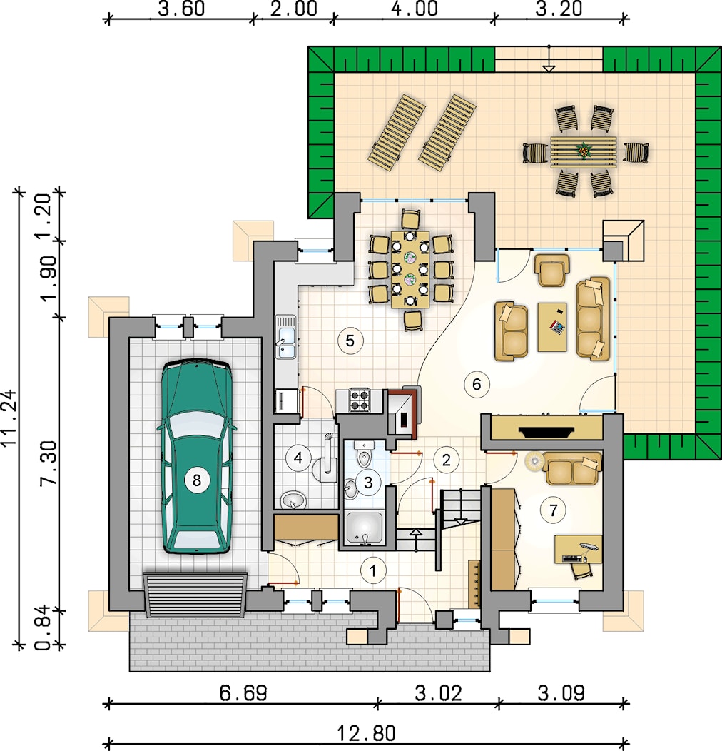 Porto II - Rzut parteru - zdjęcie od Studio Atrium - Homebook