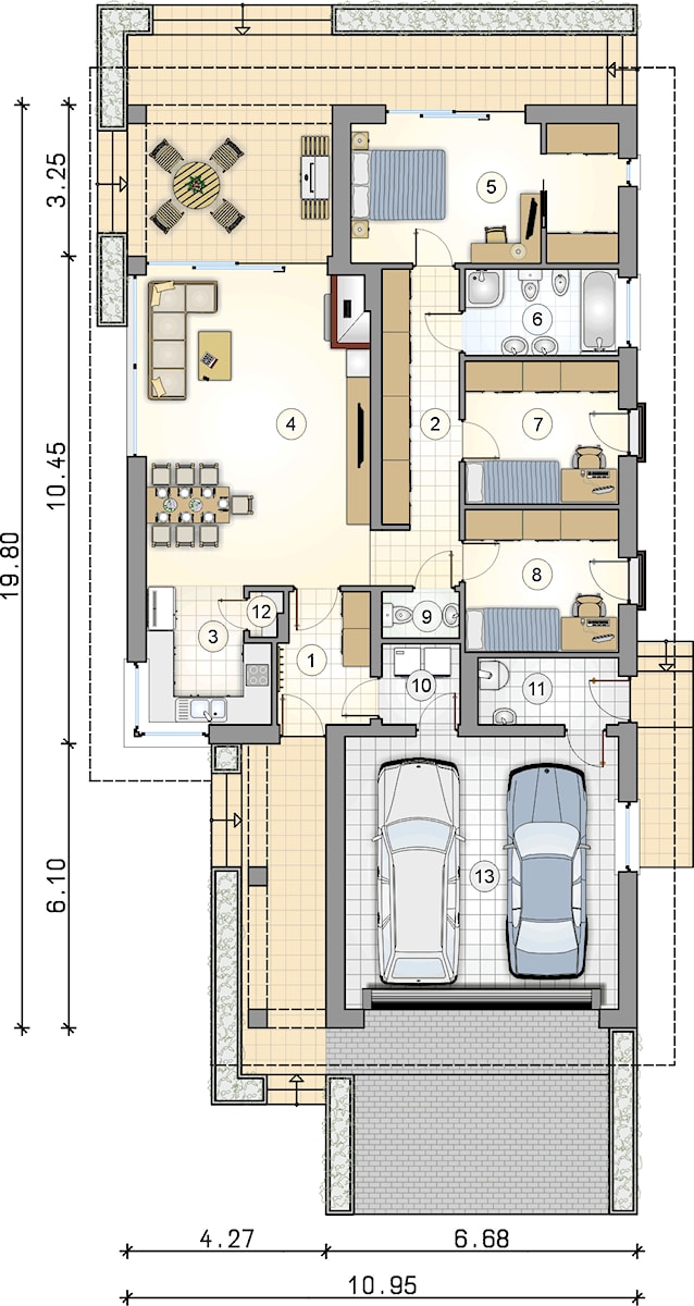 Morgan II - Rzut parteru - zdjęcie od Studio Atrium